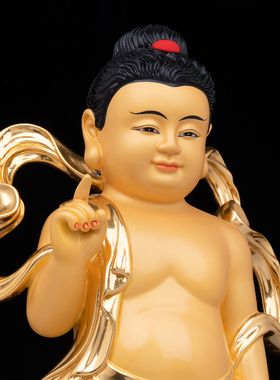 康盛黄铜供奉摆件中式太子佛佛像