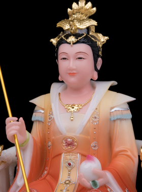 康盛汉白玉供奉摆件中式王母娘娘