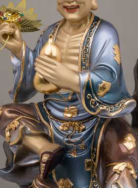 李修缘济癫桌面摆件铜雕