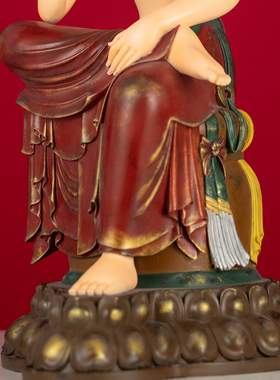 康盛黄铜供奉摆件中式思维弥勒像