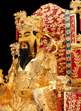 铜鎏金家用公司店铺财神爷佛像