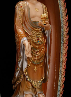 康盛黄铜供奉摆件中式西方三圣像