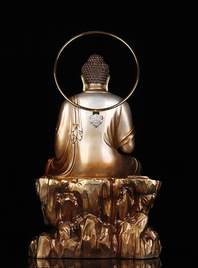 纯铜彩绘寺庙供奉摆件佛像