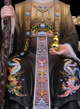 康盛汉白玉摆件无声老母神像