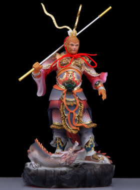 齐天大圣孙悟空美猴王斗战胜佛汉白玉佛像树脂居家供奉工艺品摆件