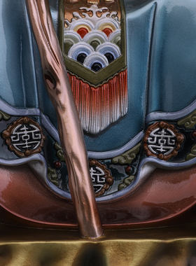 纯铜彩绘佛像摆件中式药王爷