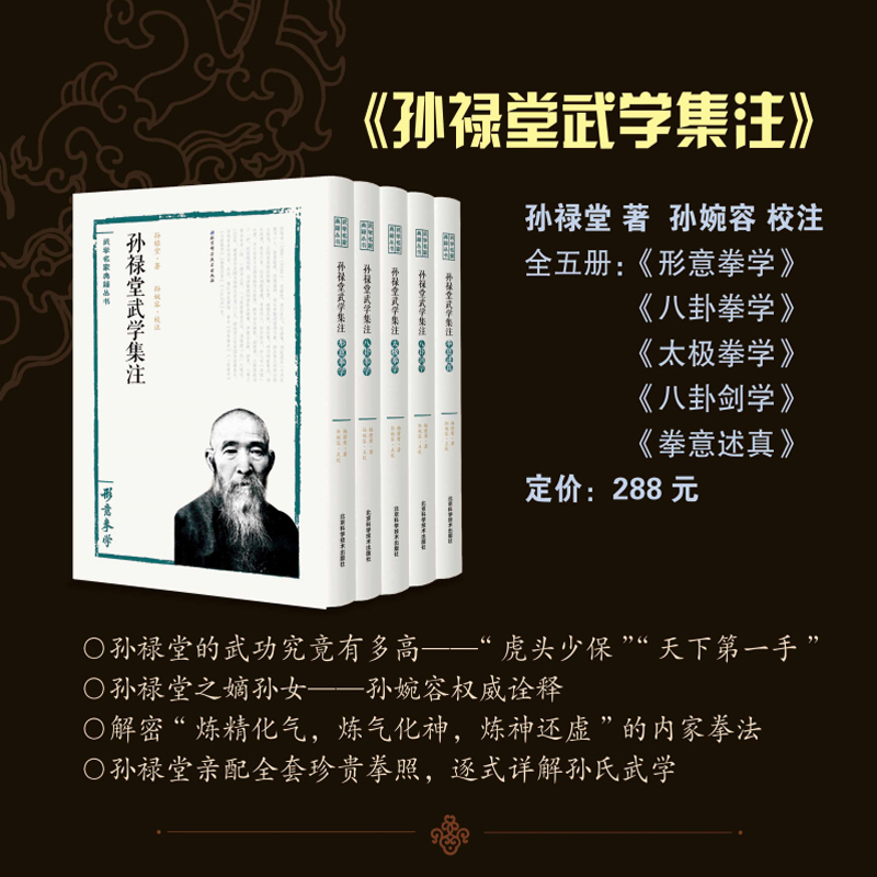 正版现货武学名家典籍丛书孙禄堂武学集注(5册)孙禄堂著孙婉容校注北京科学技术出版社-图1