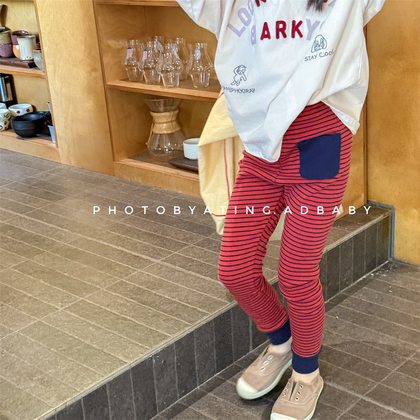 儿童韩版磨毛打底裤长裤春秋新款男女童条纹弹力紧身裤宝宝休闲裤,淘宝优惠券,粉丝福利购,淘宝优惠卷