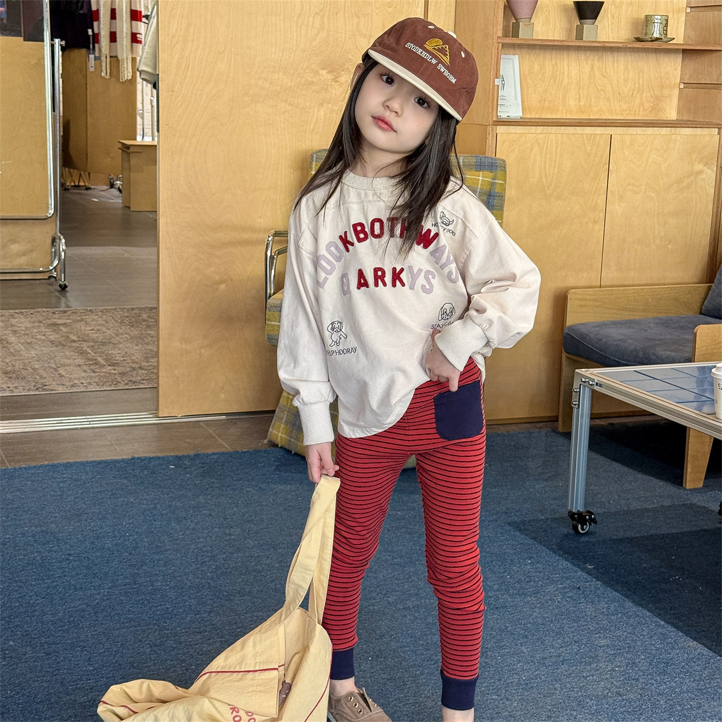 儿童韩版磨毛打底裤长裤春秋新款男女童条纹弹力紧身裤宝宝休闲裤,淘宝优惠券,粉丝福利购,淘宝优惠卷