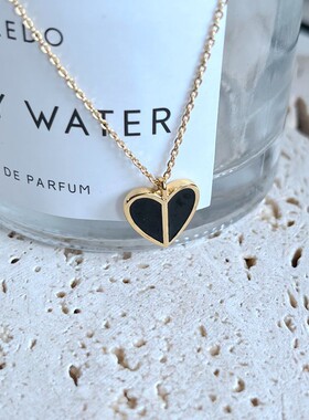 珐琅釉金属十字链女爱心