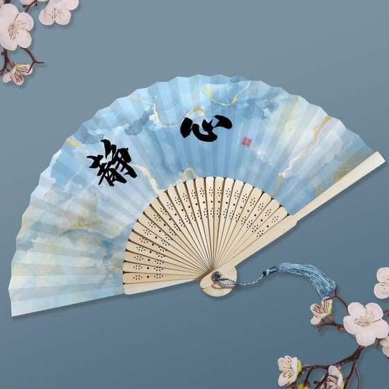 Thickened antique folding fan