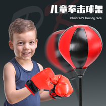 Child Elementary School Boxing Sandbag Gloves Tumbler Vertical Training Equipment 6 Home 3-10 Year Old Boy Toy 5