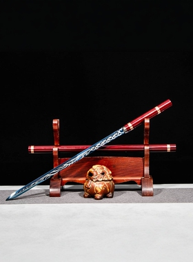 龙泉市唐横刀棍中刀一体高锰钢刀剑户外车载防身可反接棍棒未开刃