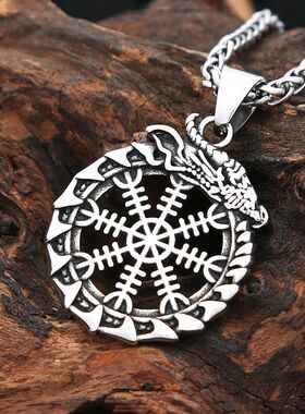 Vintage Vikings Dragon Ouroboros Pendant Necklaces For Men S