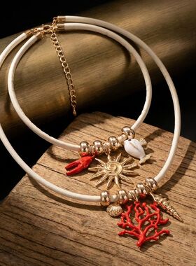 Vacation Style Bohemia Irregular Stone Choker for Women Colo