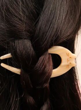 New Chinese Cat Pattern Hair s for Women Girls Acrylic Solid