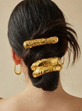 2024 New Metal Irregular Golden Color Hair Bands Elastic Hai