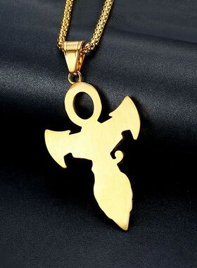 Vintage Gold Color Eye of Horus Pendant Necklace 316L Stainl
