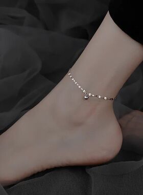 Minimalism Silver Color Beads Anklet for Women Summer Beach