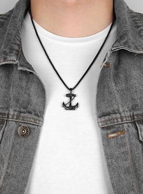 Creative Sea Anchor Sailor Man Men Necklaces Chain Pendants