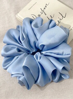 1Pc Extra Large Faux Silk Fluffy Hair Bands High Elasticity