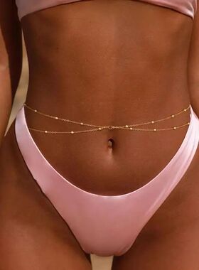 Metal Round Bead Stacked Belly Chains for Women Girls Americ