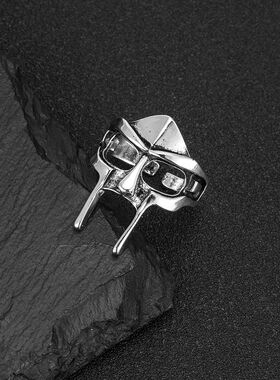 Vintage Goth Mf Doom Mask Adjustable Joint Ring For Men Glad