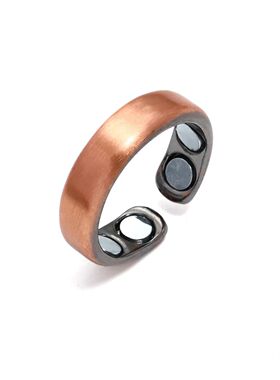 Double Magnetic Couple Rings Polished Metal Open Adjustable