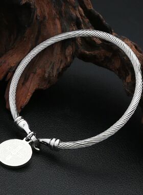 New Stainless Steel Saint Benedict Bracelets For Men Women F