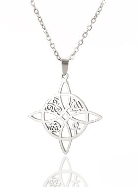 Skyrim Witchcraft Witch Knot Necklace Women Stainless Steel