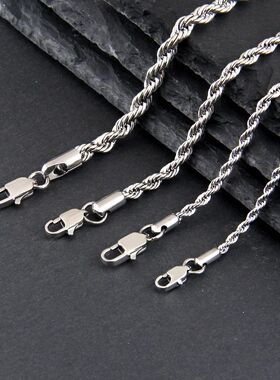 New stainless steel twist chain net red titanium steel neckl