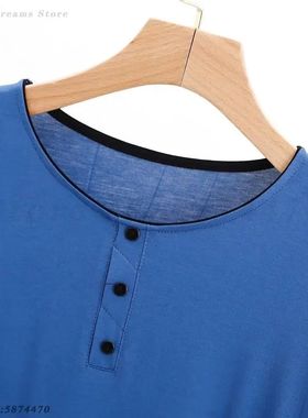 Modal Men's Pajamas Plus Size 3XL Pyjama Set Spring Summer R