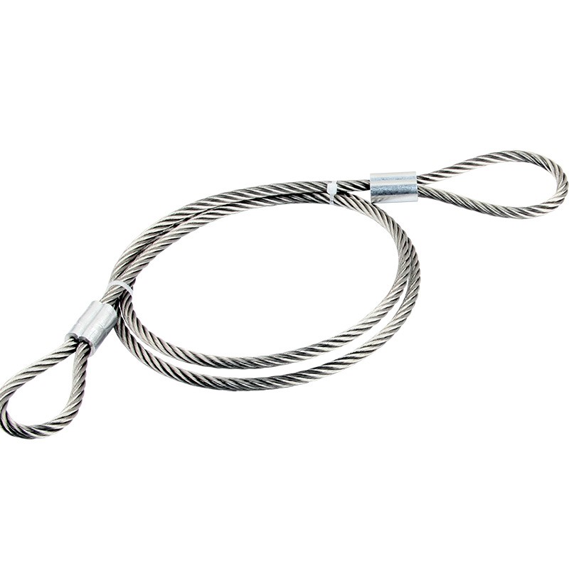 定制不锈钢安全绳钢丝绳音箱吊绳两头打圈灯具挂绳户外防坠矿灯绳 - 图3