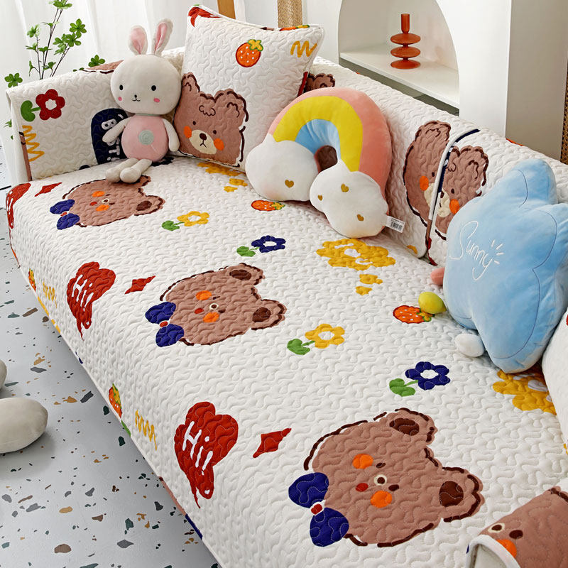 玉兰花开 特价清仓北欧全棉沙发垫四季通用防滑纯棉布艺坐垫简约