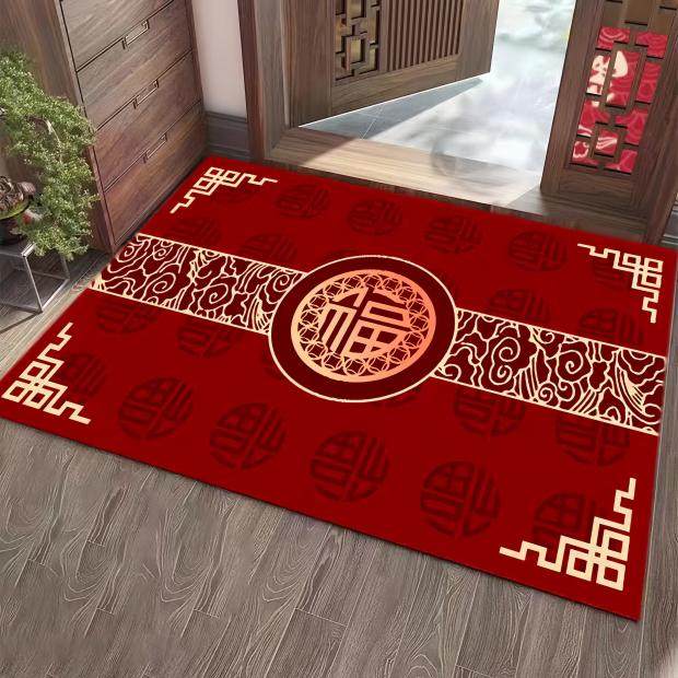 硅藻泥新年红色中式入户进门地垫玄关厨房垫浴室垫卫生间吸水防滑,淘宝优惠券,粉丝福利购,淘宝优惠卷