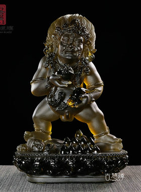 古慧缘古法琉璃财神招财摆件