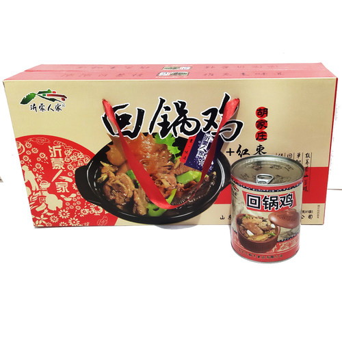 临沂特产正宗沂蒙人家平邑胡家庄回锅鸡开罐即食草鸡三罐850g - 图0