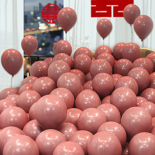 结婚气球布置红色婚房装饰套装婚房汽球婚礼订婚婚庆场景用品大全 - 图0