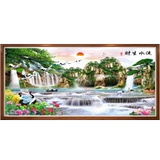 2021 Новая живопись с бриллиантами, полная бриллиантов, гостиная вода, богатство, вышитая бриллиантовая пейзажа Пейзаж 5D Diamond Embroidery