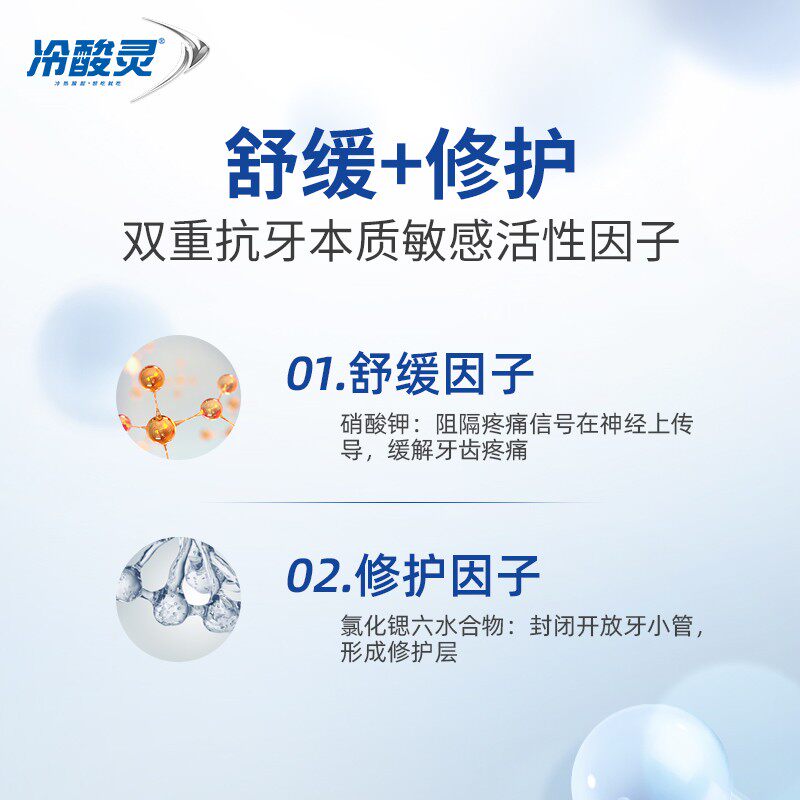 冷酸灵专研双重抗敏感修护护龈抗糖 冷酸灵牙膏