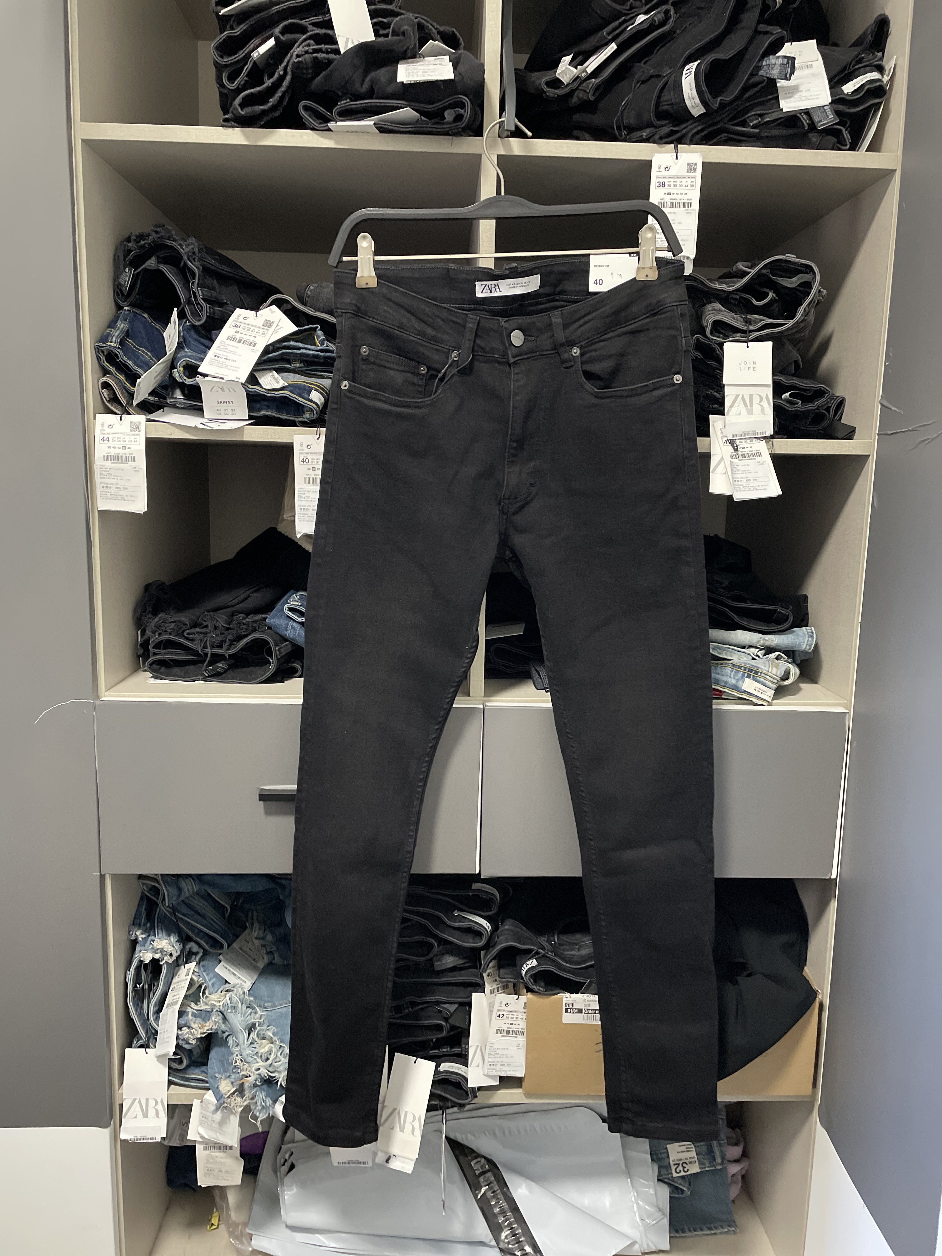 现货 ZARA 正品 国内代购 男士 紧身牛仔裤 5575/415  5575415