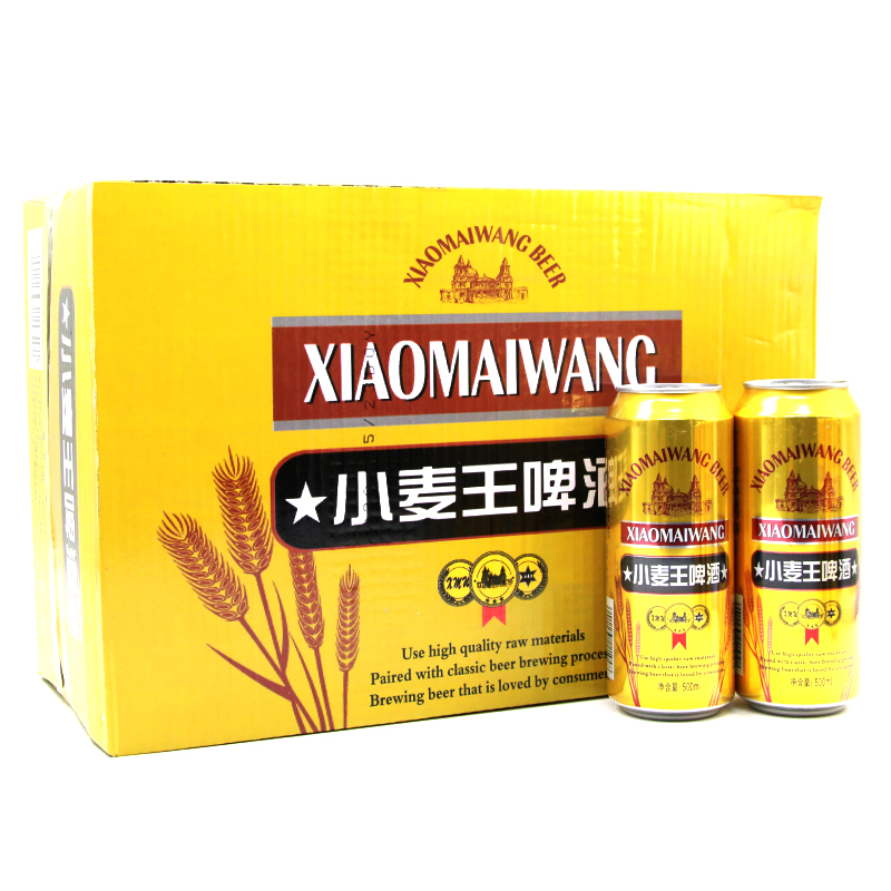 青邑小麦王啤酒鲜麦芽精酿啤酒大灌500ml*24罐易拉罐听装自助餐用-图0