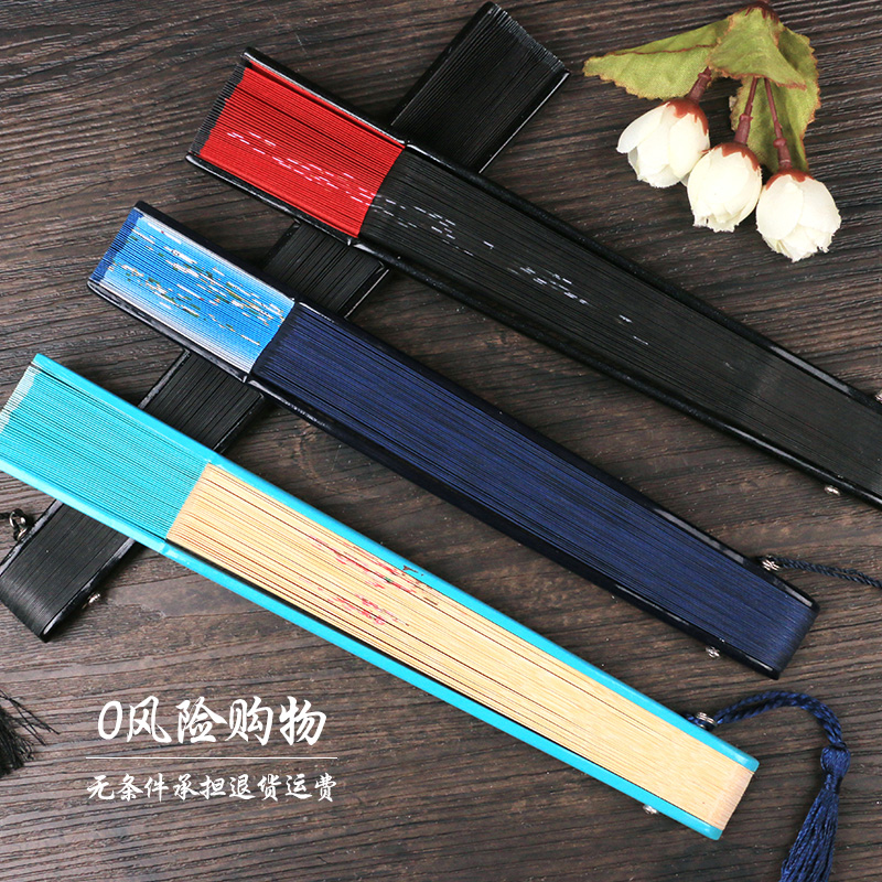 折疊裝飾舞蹈漢服 女式小流蘇日式復古典 幽君古風扇子折扇中國風 折疊裝飾舞蹈漢服 女式小流蘇日式復古典 幽君古風扇子折扇中國風