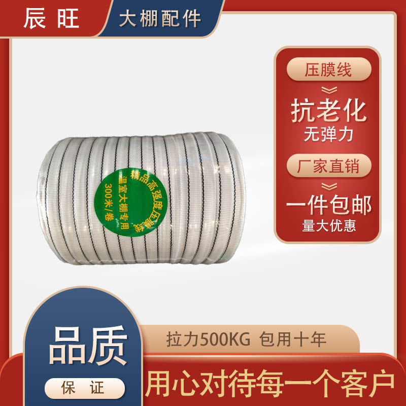 进口抗老化大棚压膜绳大棚用品温室塑料绳加厚防晒白色压膜线扁带-图0