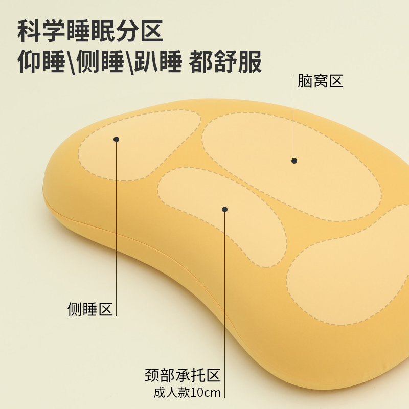 枕头助睡眠护颈椎记忆棉枕芯猫咪肚皮枕单人学生宿舍解压 记忆枕