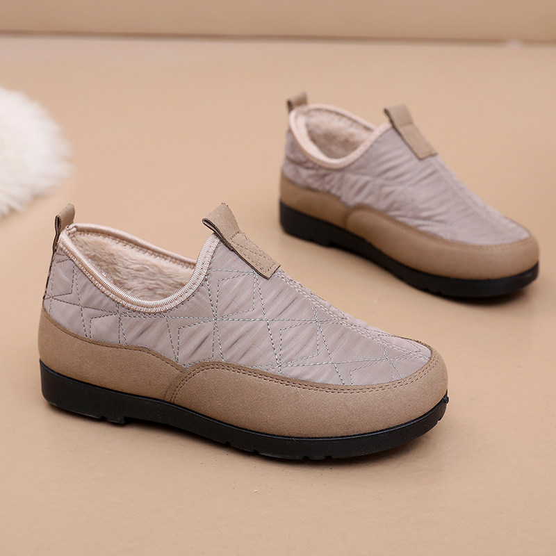 冬季新款加绒加厚女士轻便棉鞋老北京懒人一脚蹬中老年防滑妈妈靴,淘宝优惠券,粉丝福利购,淘宝优惠卷