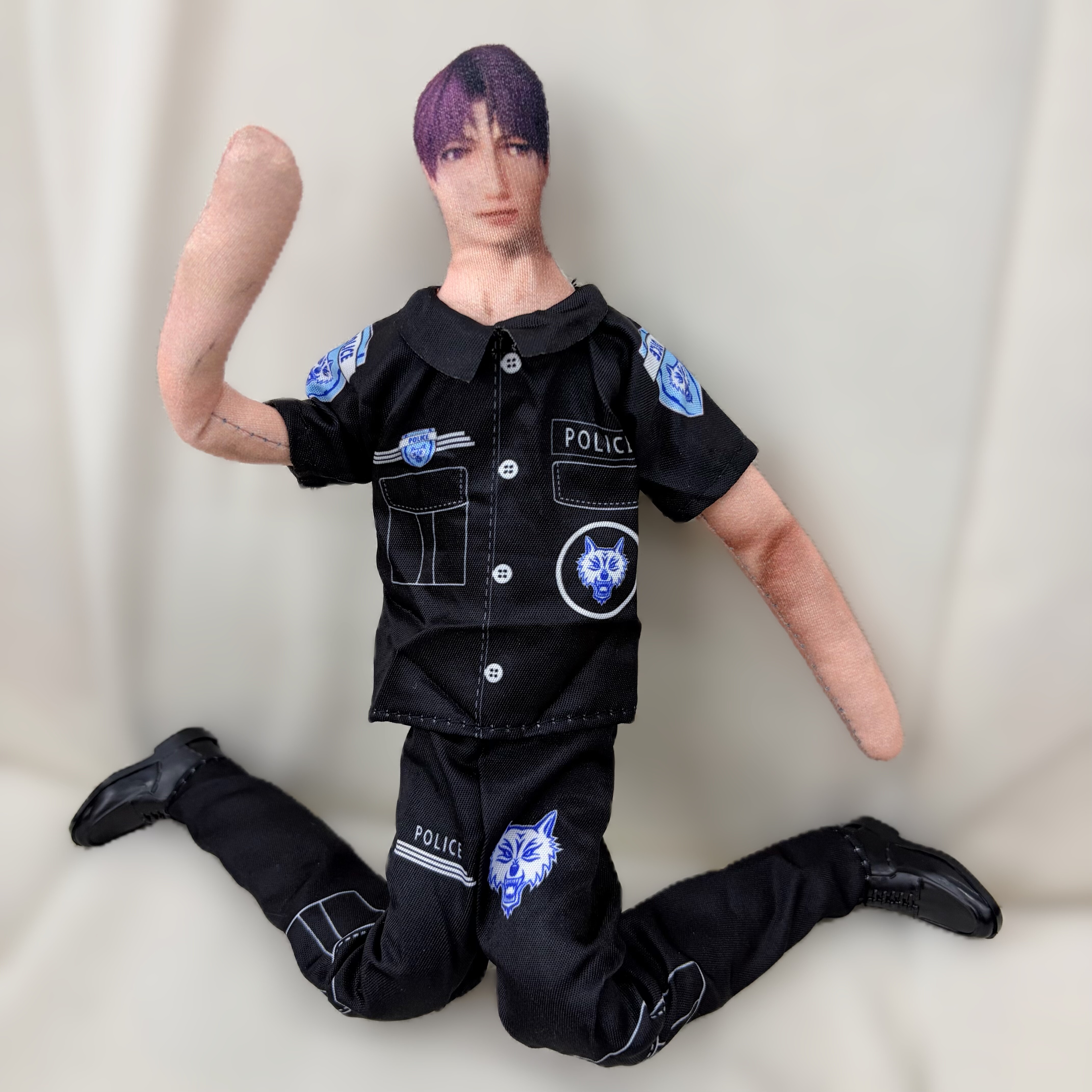 黑警服职业装第五人格衣服30cm娃娃衣服男女恋与深空老鼠干衣配件 - 图0