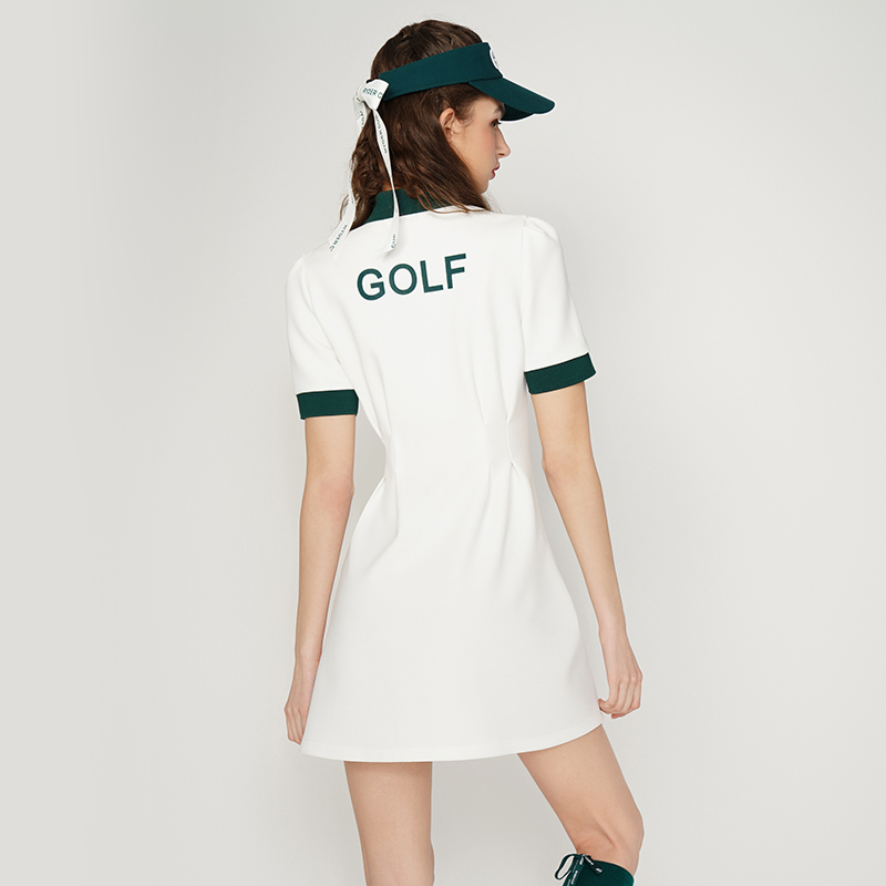 RyderCup莱德杯高尔夫女装连衣裙夏季时尚文艺长裙运动收腰女裙 - 图3