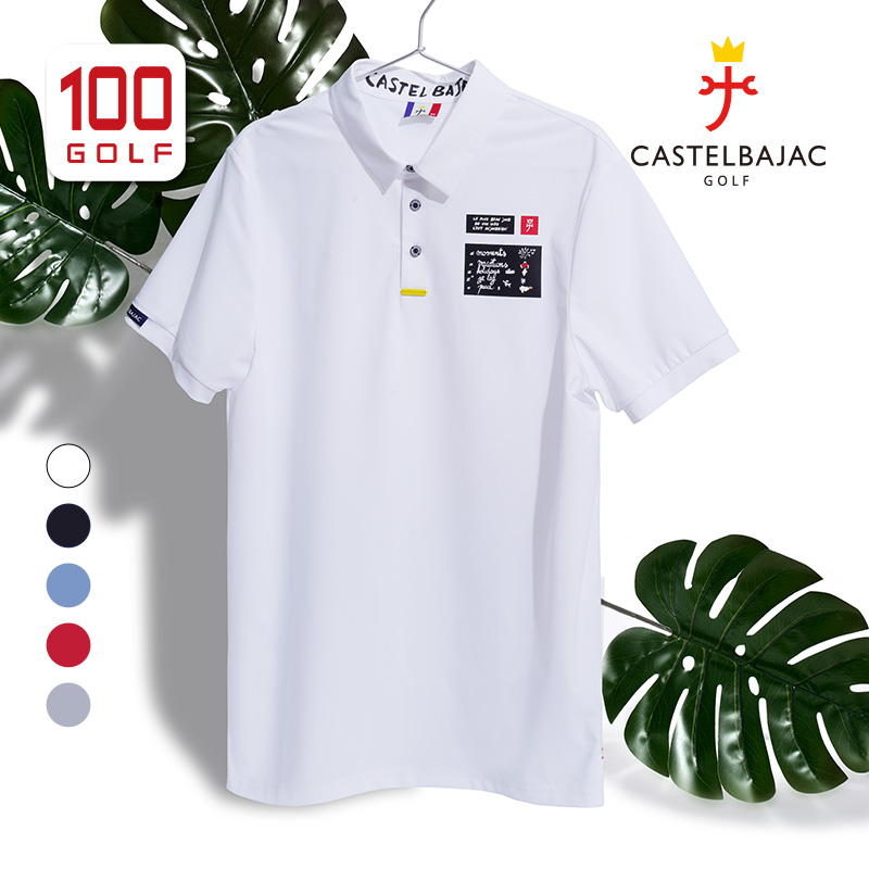Castelbajac（C牌）高尔夫衣服男士T恤新款时尚印花短袖Polo衫-图0