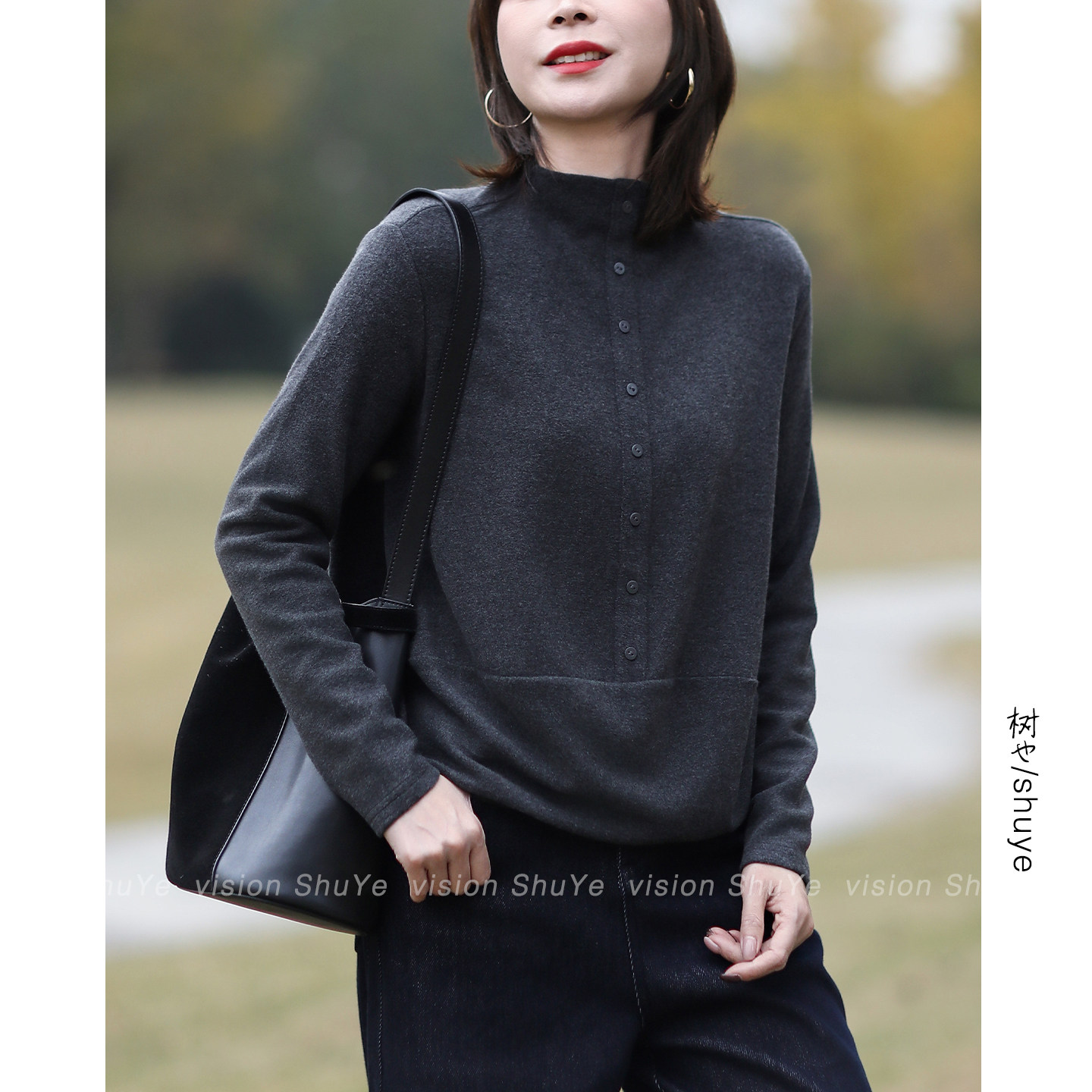 SHUYE松驰有型 加厚德绒半高领打底衫女长袖T恤内搭上衣2025冬季,淘宝优惠券,粉丝福利购,淘宝优惠卷